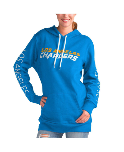 G-iii 4her By Carl Banks Women's  Powder Blue Los Angeles Chargers Extra Inning Pullover Hoodie