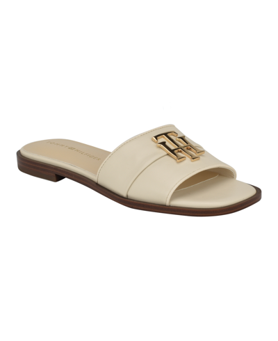 Tommy Hilfiger Women's Tanyha Casual Flat Sandals In Ivory - Manmade