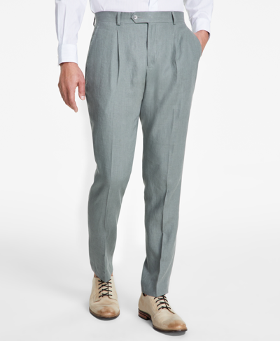 Tommy Hilfiger Men's Modern-fit Linen Suit Pants In Sage