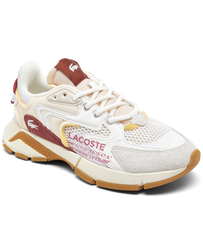 Lacoste Women's L003 Neo Casual Sneakers From Finish Line In White,red