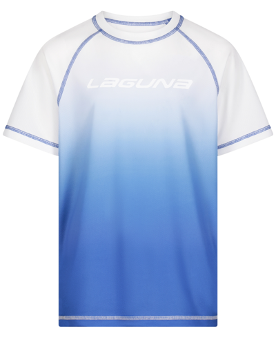 Laguna Kids' Big Boys Ombre Spark Short Sleeve Sun T-shirt In Strong Blue