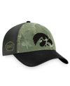 Top Of The World Hunter Green/gray Iowa Hawkeyes Oht Military Appreciation Unit Trucker Adjustable H In Hunter Green,gray