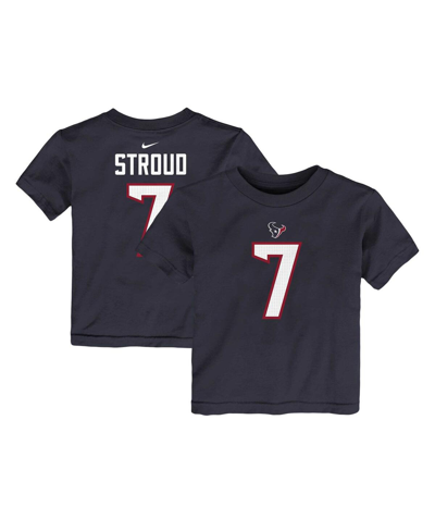 Nike Babies' Toddler Boys And Girls  C.j. Stroud Navy Houston Texans Player Name And Number T-shirt