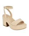 Calvin Klein Summer Ankle Strap Sandal In Light Natural