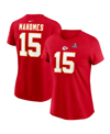 NIKE WOMEN'S NIKE PATRICK MAHOMES RED KANSAS CITY CHIEFS SUPER BOWL LVIII PATCH PLAYER NAME AND NUMBER T-