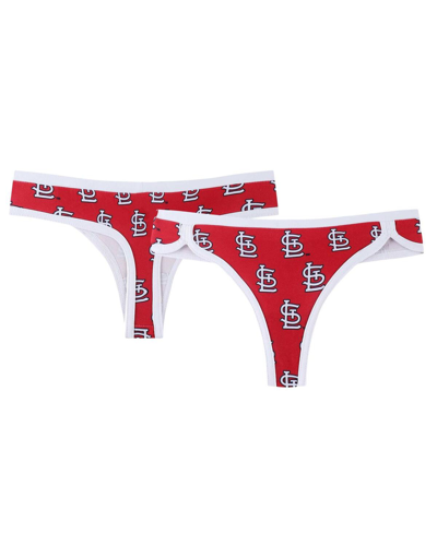 Concepts Sport Women's  Red St. Louis Cardinals Allover Print Knit Thong Set