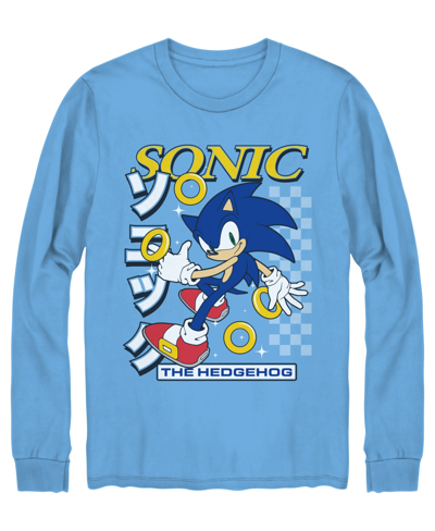 Sonic Kids' Big Boys Long Sleeve Graphic T-shirt In Carolina Blue