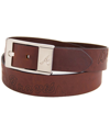 EAGLES WINGS MEN'S BROWN ATLANTA BRAVES BRANDISH LEATHER BELT