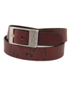 Eagles Wings Men's Brown New York Yankees Brandish Leather Belt In Brown