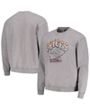 THE WILD COLLECTIVE MEN'S AND WOMEN'S THE WILD COLLECTIVE GRAY DISTRESSED KANSAS CITY CHIEFS PULLOVER SWEATSHIRT