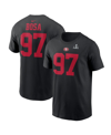 Nike Men's  Nick Bosa Black San Francisco 49ers Super Bowl Lviii Patch Player Name And Number T-shirt In Black