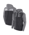 FANATICS MEN'S FANATICS HEATHERED CHARCOAL, HEATHERED GRAY CHICAGO WHITE SOX BLOWN AWAY FULL-ZIP HOODIE