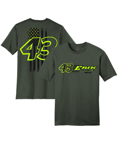 Legacy Motor Club Team Collection Men's  Green Erik Jones Flag T-shirt