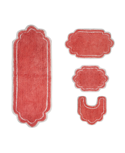 Home Weavers Allure Bathroom 4-pc. Bath Rug Set In Coral