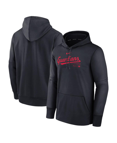 Nike Men's  Navy Cleveland Guardians Authentic Collection Practice Performance Pullover Hoodie