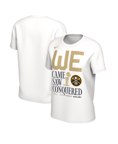 Nike Women's  White Denver Nuggets 2023 Nba Finals Champions Celebration Parade T-shirt