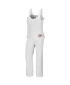Wear By Erin Andrews Women's  Cream Kansas City Chiefs Plus Size Cozy Scoop Neck Tank Top And Pants S In Cream