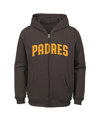 Outerstuff Big Boys Brown San Diego Padres Wordmark Full-zip Fleece Hoodie In Brown