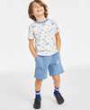 LEVI'S TODDLER AND LITTLE BOYS BADGES T-SHIRT AND SHORTS SET
