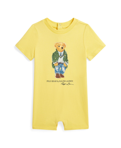 Polo Ralph Lauren Baby Boys Polo Bear Cotton Jersey Shortall In Oasis Yellow