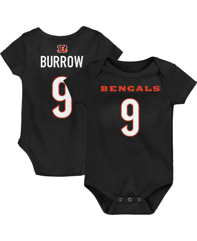 Outerstuff Baby Boys And Girls Joe Burrow Black Cincinnati Bengals Mainliner Player Name And Number Bodysuit