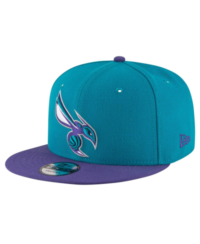 New Era Men's  Teal, Purple Charlotte Hornets Official Team Color 2tone 9fifty Snapback Hat In Teal,purple