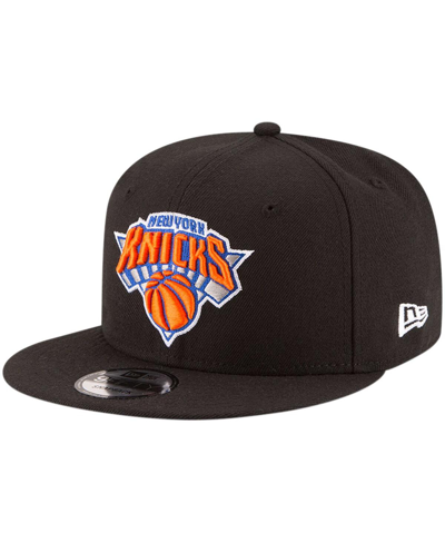New Era Men's  Black New York Knicks Official Team Color 9fifty Snapback Hat