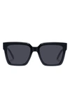 Le Specs Trampler 54mm Square Sunglasses In Black