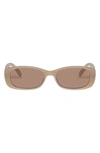 Le Specs Unreal 51mm Rectangular Sunglasses In Latte