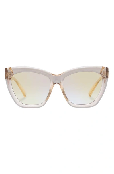 Le Specs Vamos 57mm Cat Eye Sunglasses In Champagne