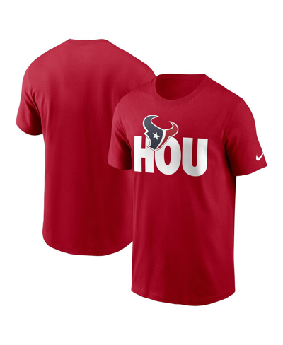 Nike Men's  Red Houston Texans Local Essential T-shirt