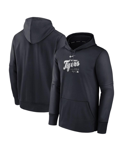 NIKE MEN'S NIKE NAVY DETROIT TIGERS AUTHENTIC COLLECTION PRACTICE PERFORMANCE PULLOVER HOODIE