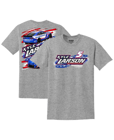 Hendrick Motorsports Team Collection Men's  Gray Kyle Larson Stars & Stripes T-shirt
