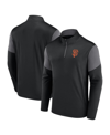 Fanatics Branded Black San Francisco Giants Logo Quarter-zip Top In Black