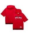 Mitchell & Ness Men's  Scarlet San Francisco 49ers Pre-game Short Sleeve Pullover Hoodie In Scarlet