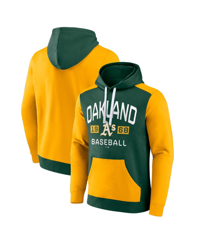 Fanatics Men's  Green, Gold Oakland Athletics Chip In Pullover Hoodie In Green,gold