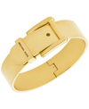 MICHAEL KORS GOLD-TONE OR TWO-TONE SILVER-TONE COLBY BUCKLE BANGLE BRACELET