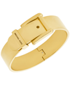 Michael Kors Gold-tone Or Two-tone Silver-tone Colby Buckle Bangle Bracelet In Gold