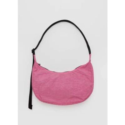 Baggu Medium Nylon Crescent Bag In Pink