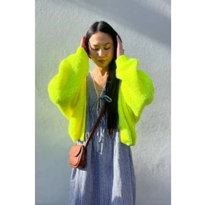 American Vintage Cardigan Zolly In Neon_yellow