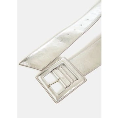 Essentiel Antwerp Silver Fumigate Waist Belt In Metallic