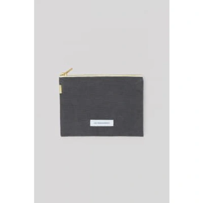 Les Pensionnaires Slate Grey Small Organic Cotton Pouch