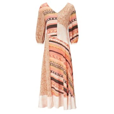 Hayley Menzies Women's Paneled Silk Maxi Dress In Leo & Geo - Multi