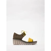 Fly London Bilu Platform Wedge Sandal In Yellow