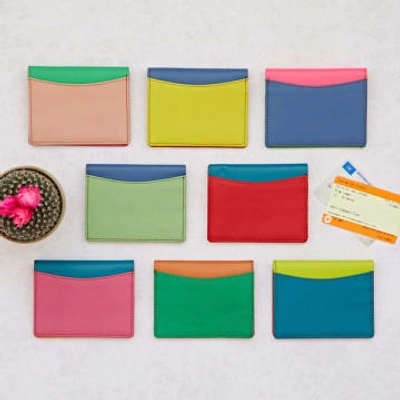 Paper High Recycled Leather Card Holder Wallet In Multi