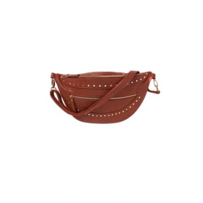 Scamp & Dude : Tan Studded Bag In Neutrals