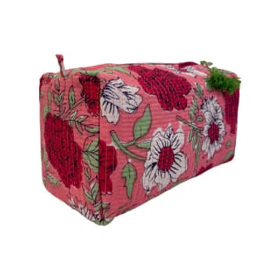 Behotribe  &  Nekewlam Cosmetic Wash Bag Cotton Pink Floral