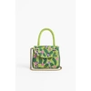 AMERICA & BEYOND GREEN FLORAL EMBROIDERED BAG