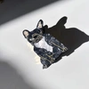 SOLAR ECLIPSE HAND-PAINTED FRENCHIE DOG BREED CLAW HAIR CLIP