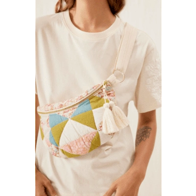 Louise Misha Gaby Sweet Pastel Patchwork Bag In Neutral